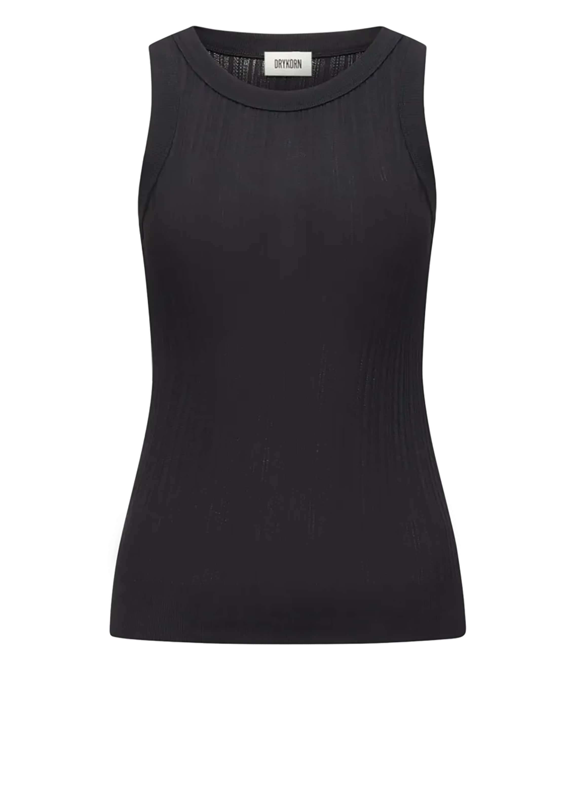 DRYKORN Knitted Top 'Olina' in Black: front