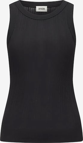 DRYKORN - Top de punto 'Olina' en negro: frente