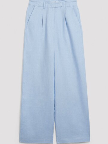 NA-KD Loose fit Pleat-Front Pants in Blue: front