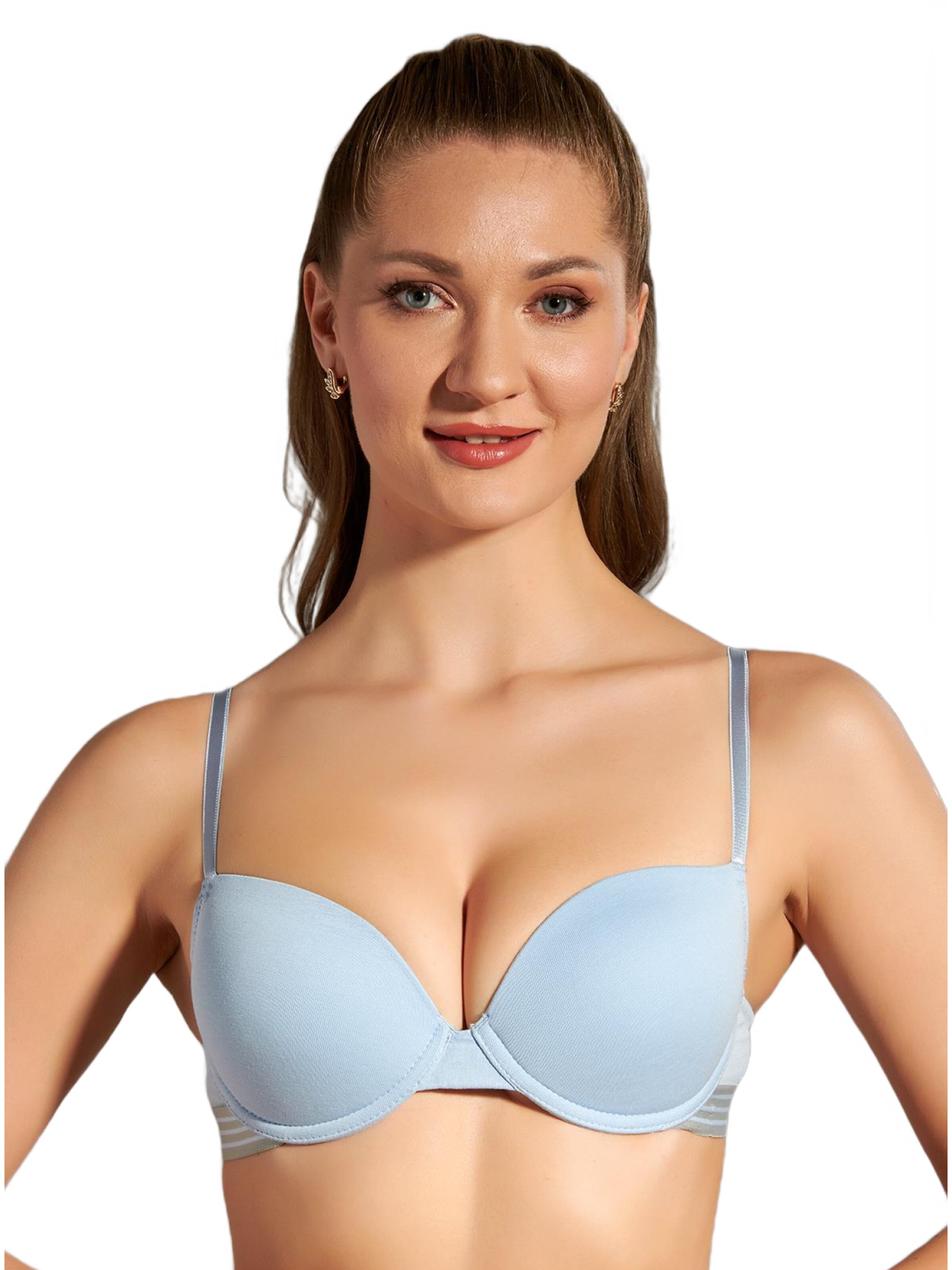 Push-up Soutien-gorge C&City en bleu : devant