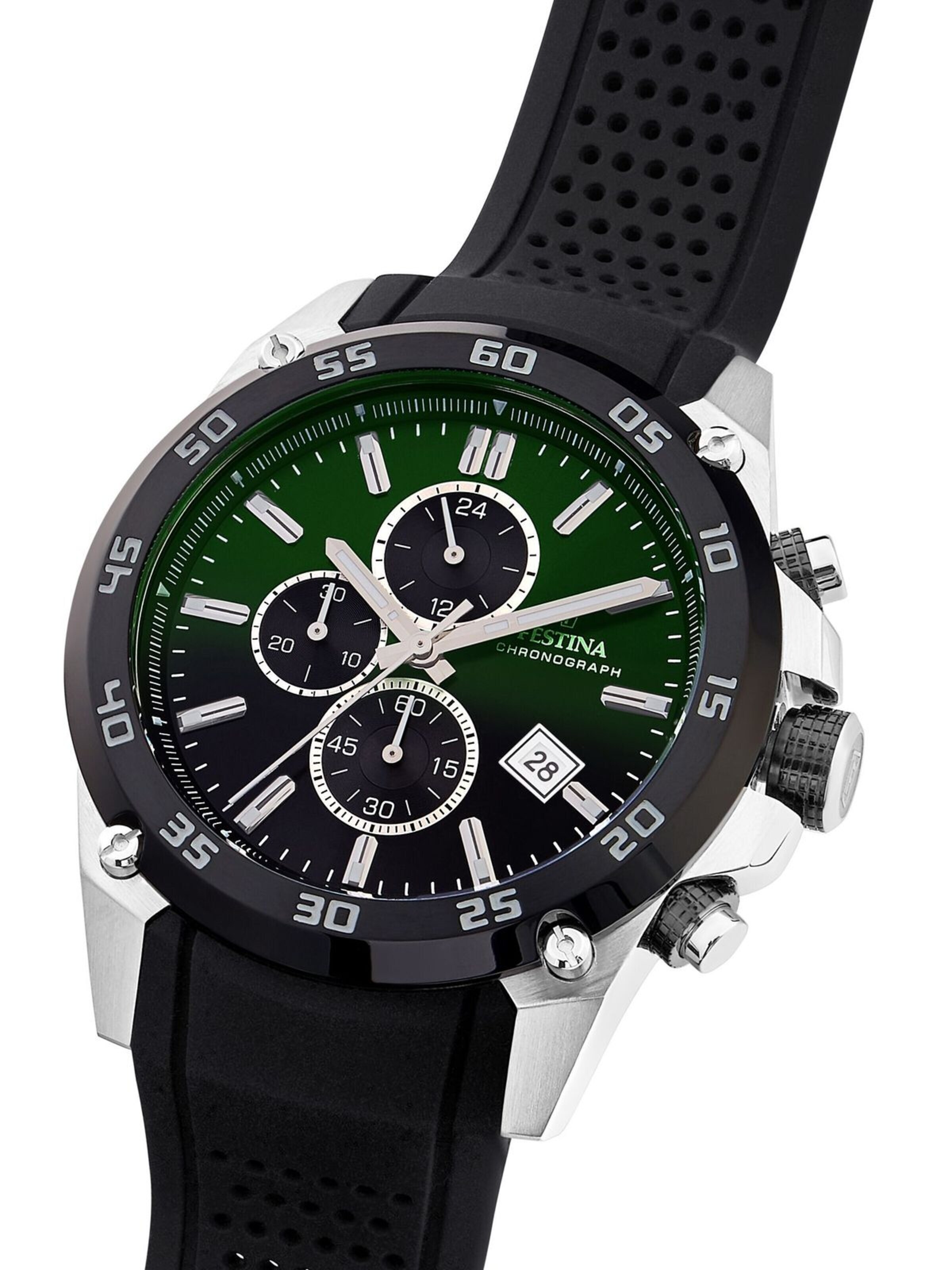 FESTINA Zegarek analogowy 'Chronograph The Originals/diver' w kolorze zielony