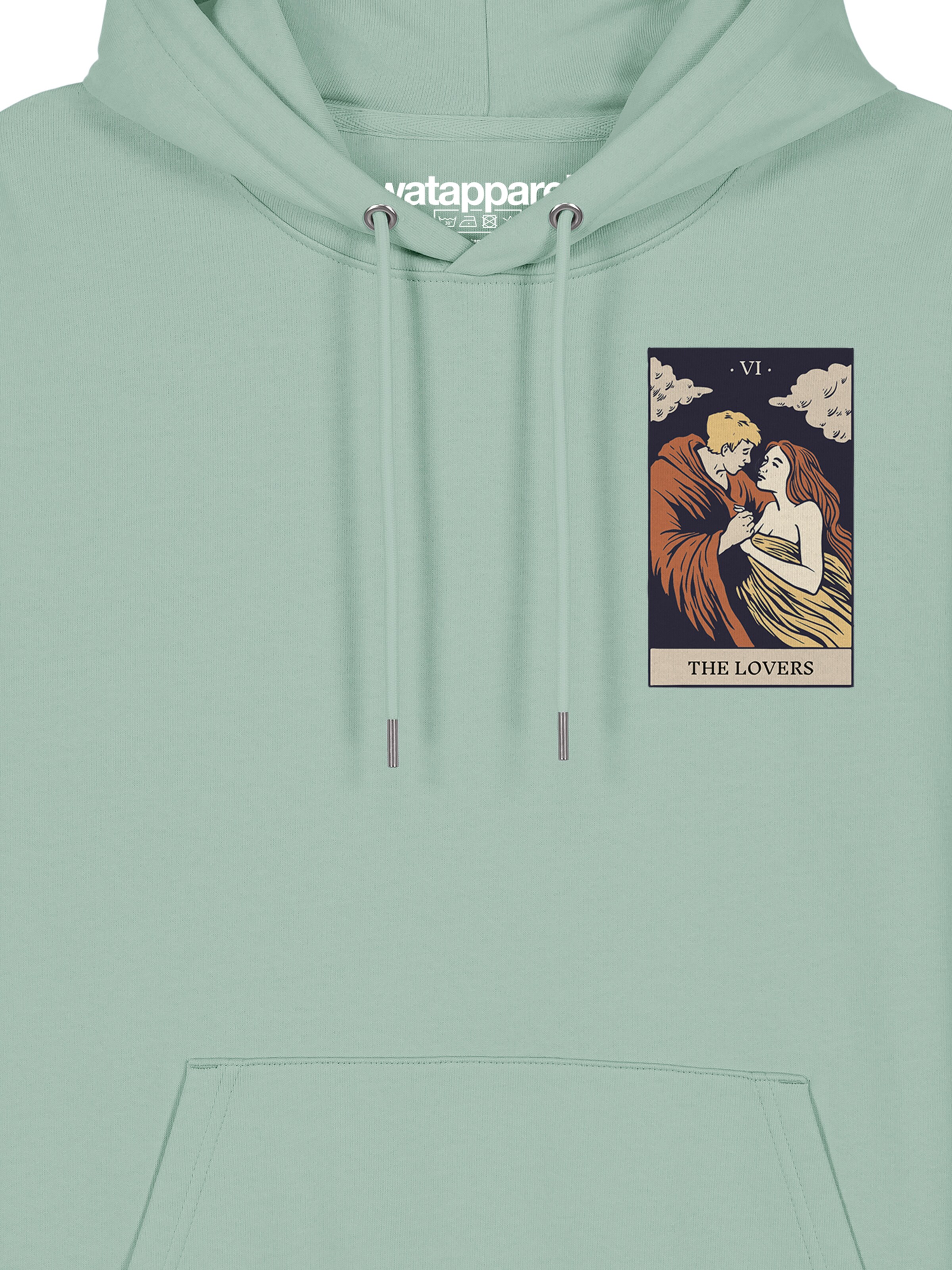 Watapparel Sweatshirt 'Tarot The Lovers' in Groen