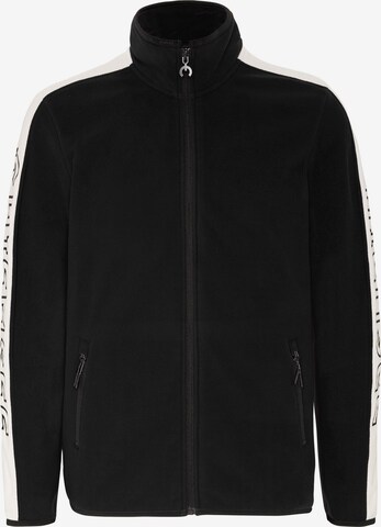 CHIEMSEE Regular fit Fleece Jacket 'GRIDWOOD' in Black: front