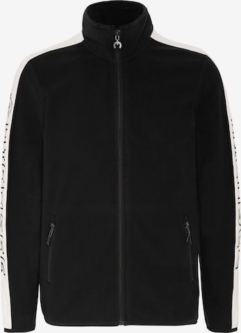 CHIEMSEE Fleece Jacket 'GRIDWOOD' in Black: front