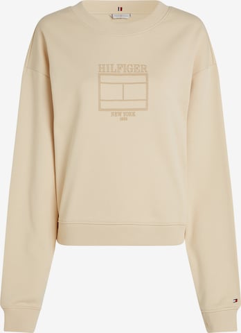 Sweat-shirt TOMMY HILFIGER en beige : devant