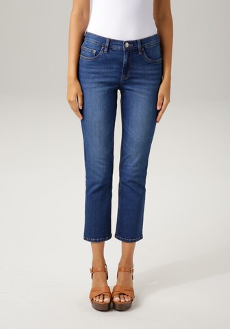 Aniston CASUAL Bootcut Jeans in Blau: Vorderseite