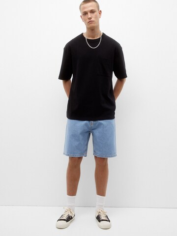 Pull&Bear Loosefit Farmer - kék