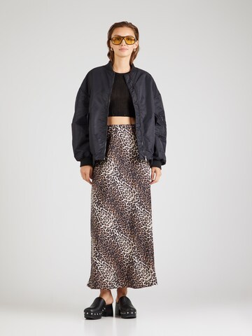 Gonna 'PCMARI' di PIECES in marrone