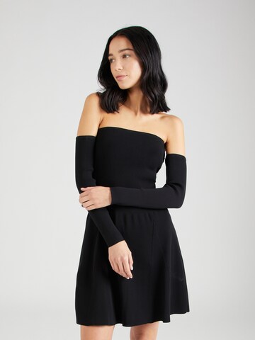 Calvin Klein Jeans - Vestido de malha em preto: frente