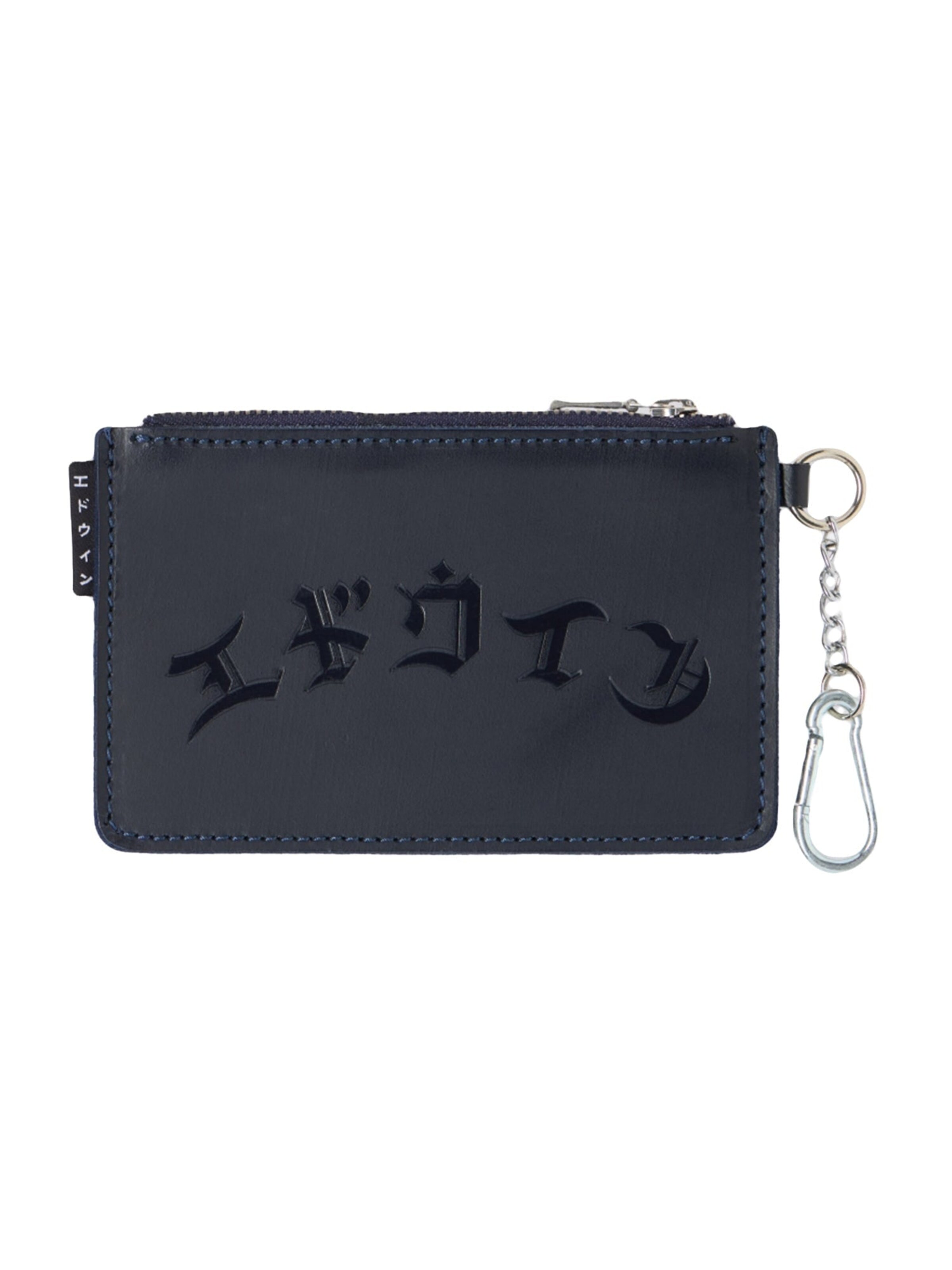 EDWIN Portemonnee 'POUCH LEATHER NAVY' in Blauw: voorkant