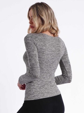 admas - Top 'ADMAS Camiseta Manga Larga Calentita Cuello Barca para Mujer' en gris
