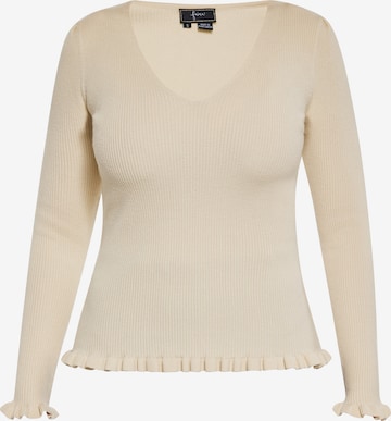 Pull-over faina en beige : devant