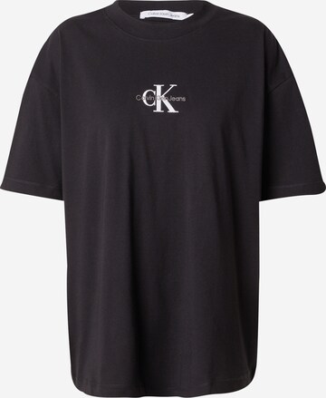 melns Calvin Klein Jeans Standarta T-Krekls: no priekšpuses