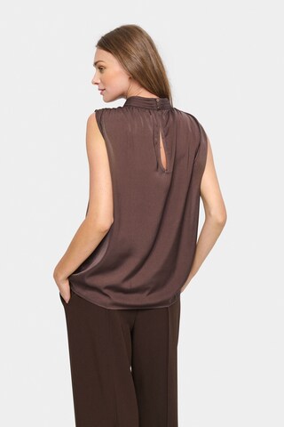 SAINT TROPEZ Blouse 'Aileen' in Brown