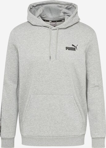 PUMASportska sweater majica 'ESS+' - siva boja: prednji dio