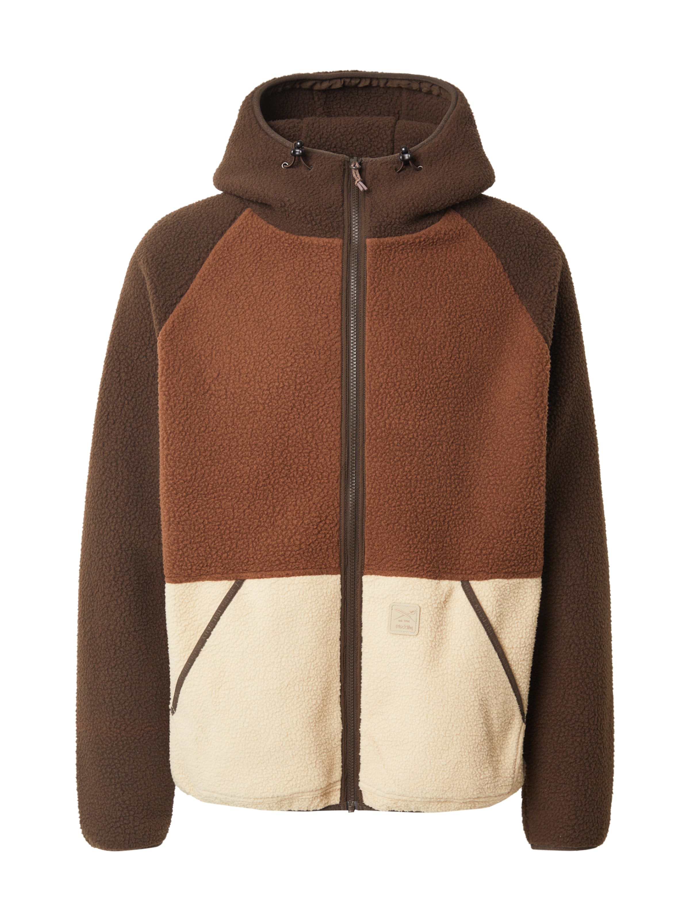 Iriedaily Fleecetakki 'Quentin' värissä ruskea: etupuoli