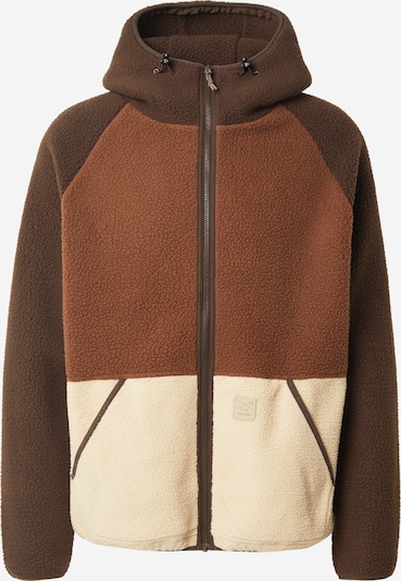 Iriedaily Fleecetakki 'Quentin' värissä beige / ruskea / tummanruskea, Tuotenäkymä