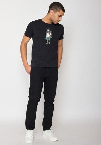 GREENBOMB Shirt 'Animal Dog Traveller' in Zwart