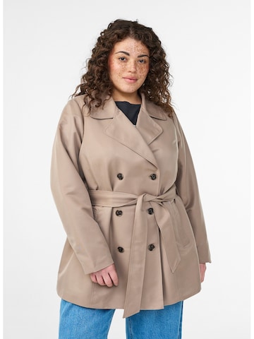 Zizzi Kevad-sügismantel 'Caselin', värv hall: eest vaates