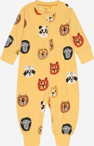 Lindex Pajamas 'Animal faces' in Yellow: front