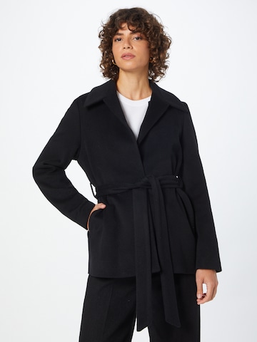 Calvin Klein Between-Seasons Coat in Black: front