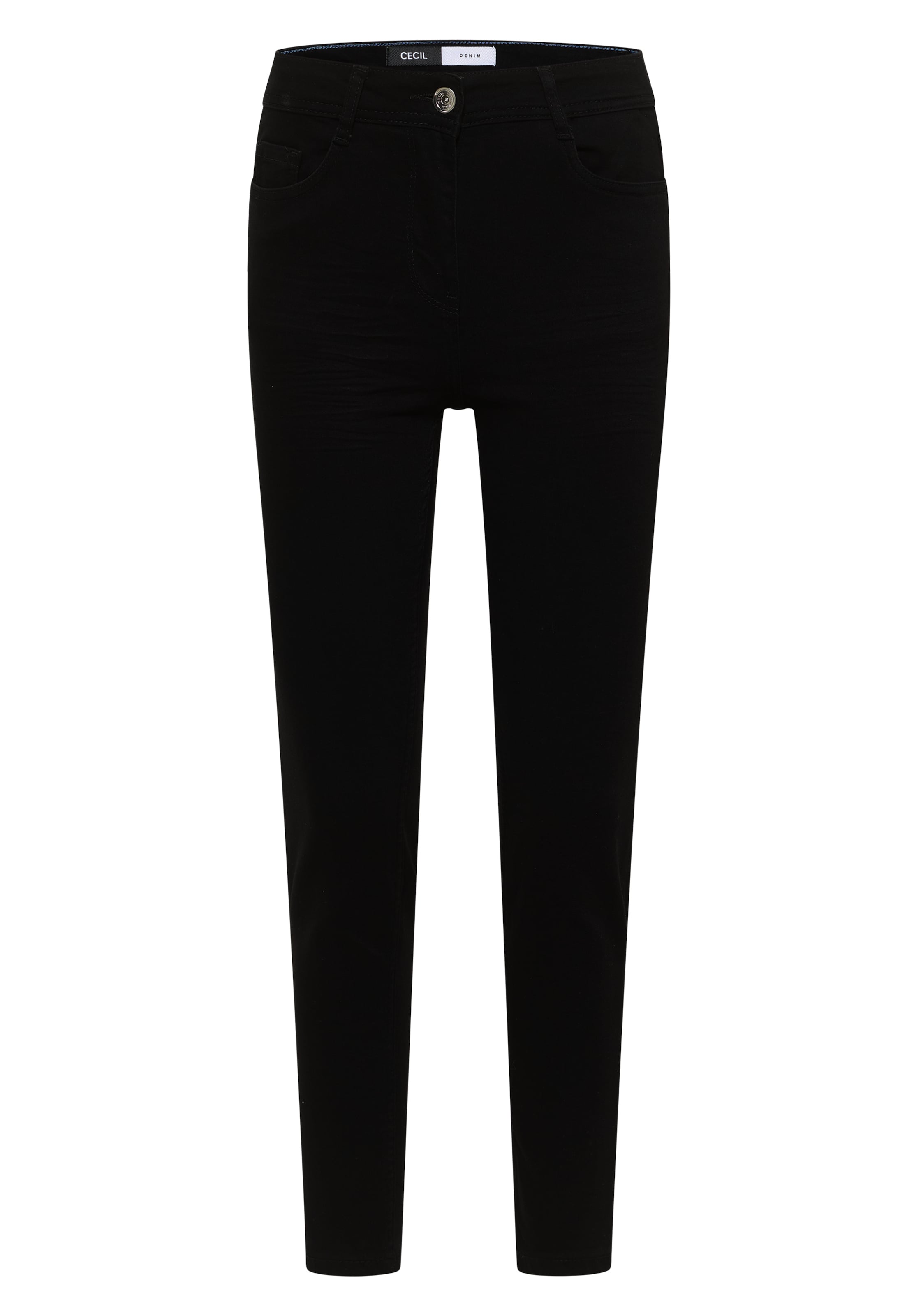 CECIL Slimfit Jeans in Schwarz: Vorderseite