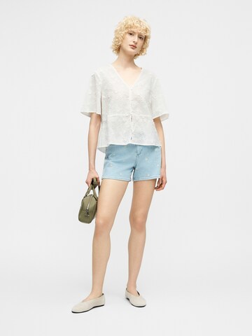 Chemisier 'PCNOLAX' PIECES en blanc