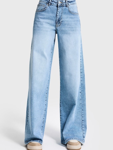 IT'S BASIC Wide leg Jeans 'Stretch Palazzo High Rise Jeans' in Blauw