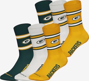 Huddle Socken 'Green Bay Crew' in Gelb: Vorderseite