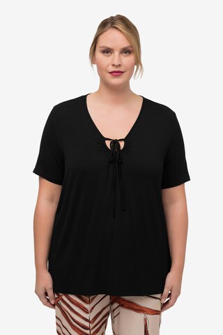 T-shirt Ulla Popken en noir : devant