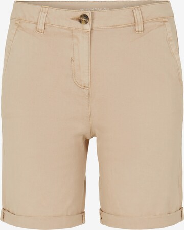 Pantalon chino TOM TAILOR en beige : devant