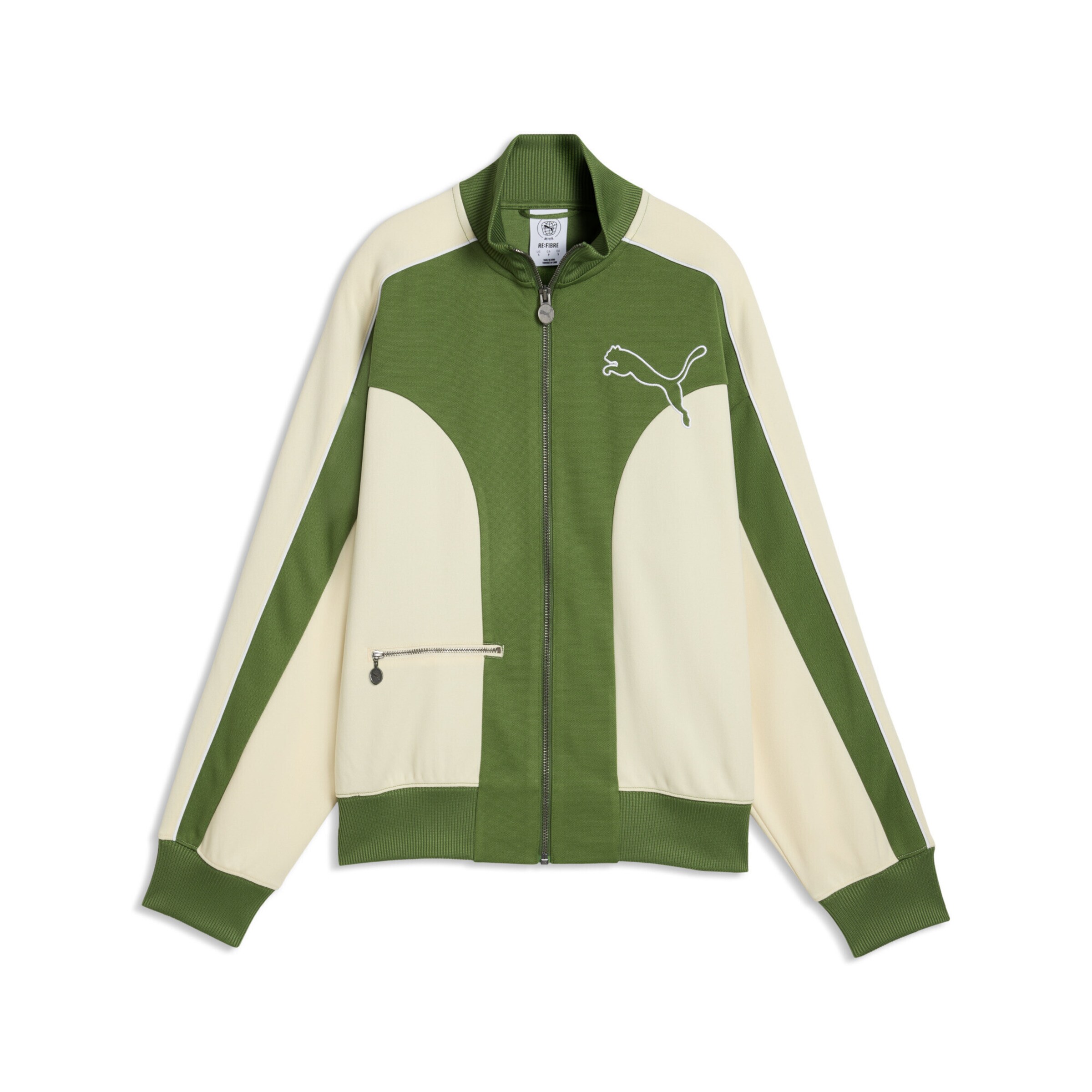 PUMA Sweatvest 'T7 Love Of The Cat' in Groen: voorkant