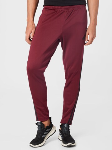 Effilé Pantalon de sport 'Tiro' ADIDAS SPORTSWEAR en rouge : devant