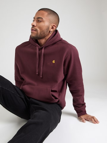 Sweat-shirt 'American Script' Carhartt WIP en rouge : devant