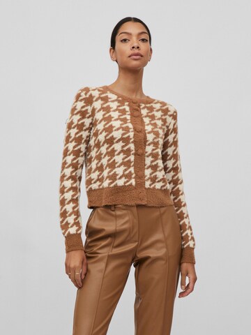 VILA Knit Cardigan in Brown: front