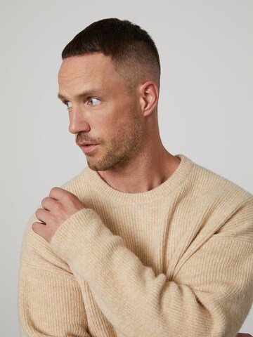 DAN FOX APPAREL Sweater 'Dario' in Beige