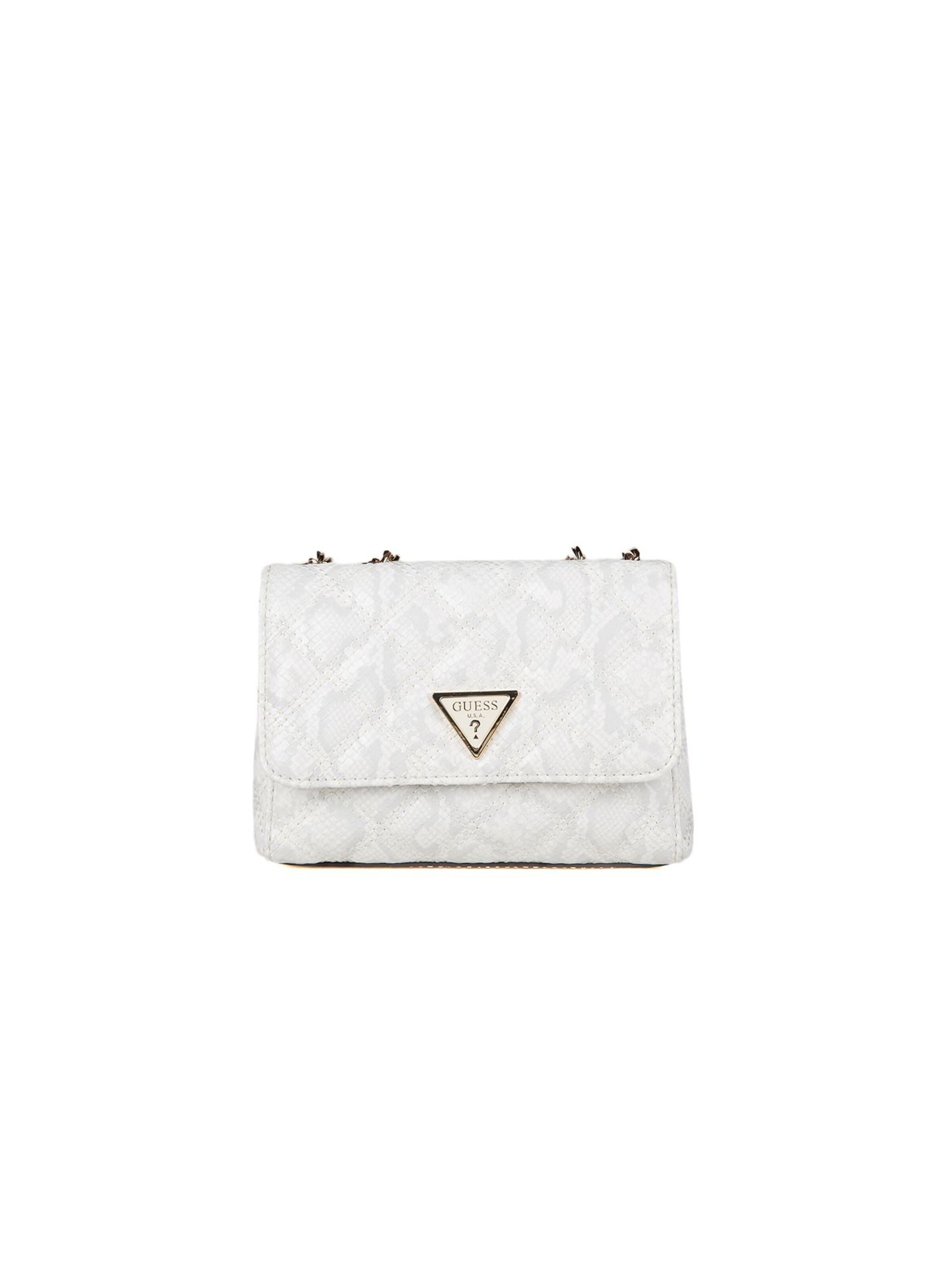 Borsa a spalla di GUESS in bianco: frontale