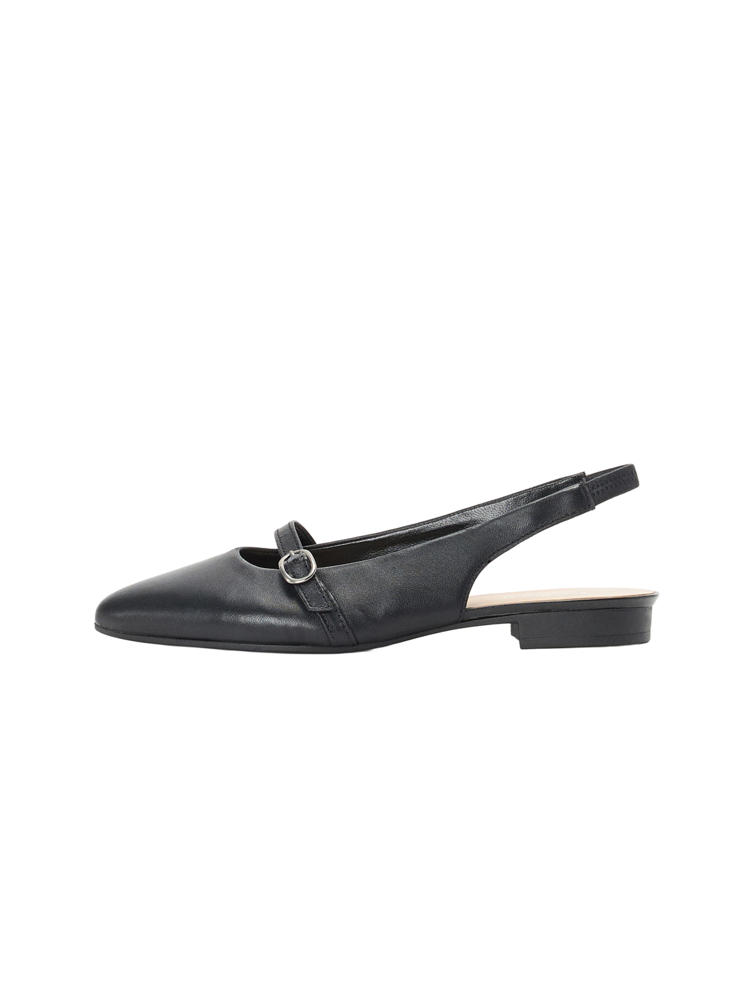 GABOR Ballet Flats with Strap in Black: front