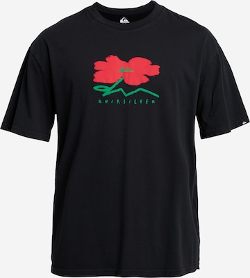 QUIKSILVER T-Shirt 'Structured Flower' in Schwarz: Vorderseite