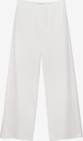 Wide leg Pantaloni di Pull&Bear in bianco: frontale