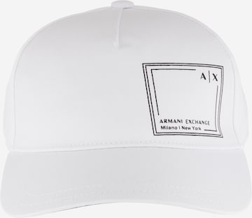 ARMANI EXCHANGE Czapka z daszkiem w kolorze biały