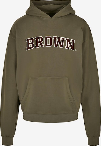 Merchcode Sweatshirt 'Brown University' in Green: front