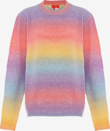 Pull-over swirly en mélange de couleurs : devant