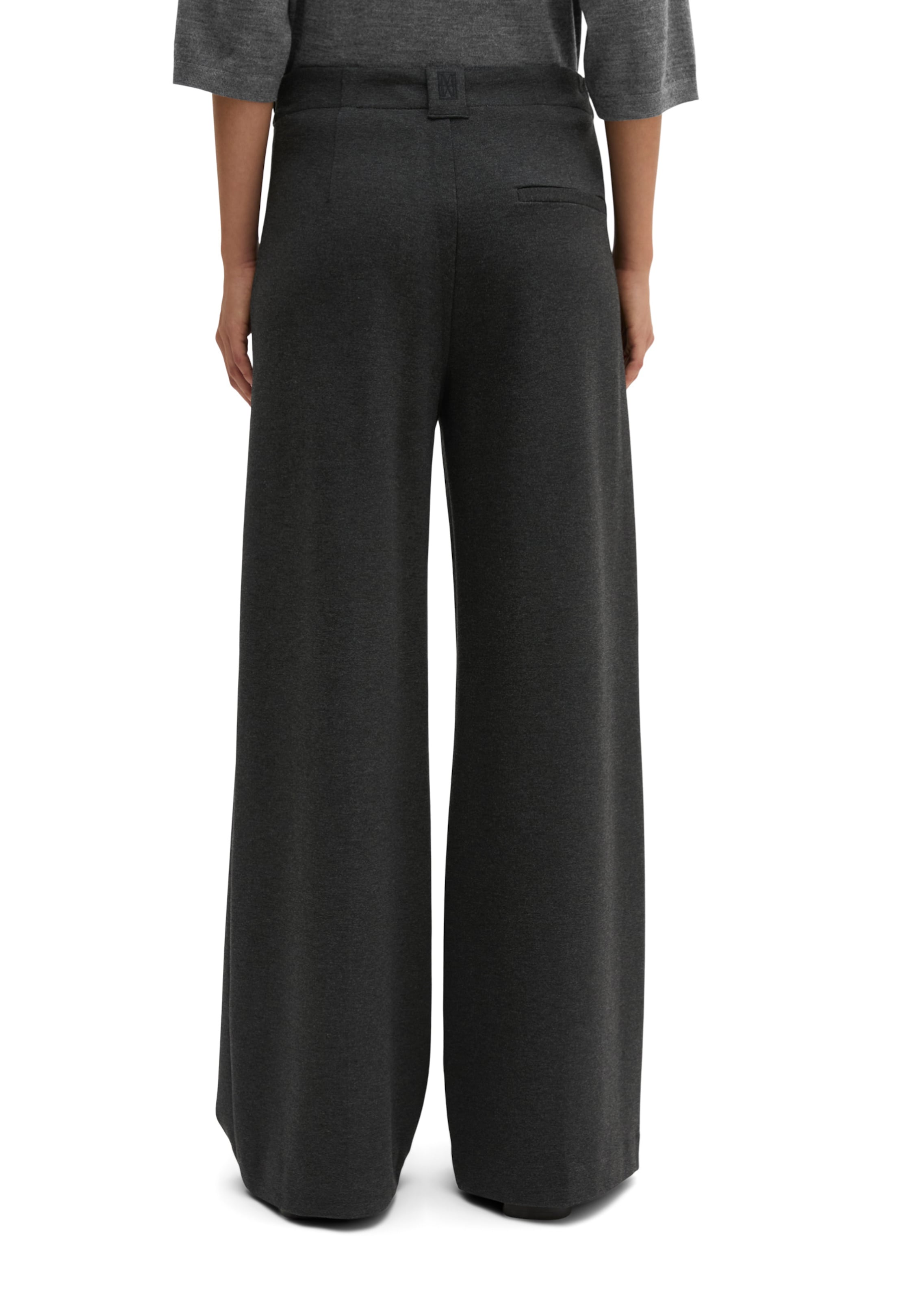 Marc O'Polo Wide leg Broek 'Model Margo' in Grijs