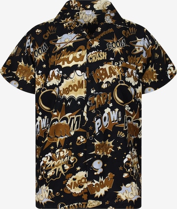 King Kameha T-shirt 'Boom Bang' i brun: framsida