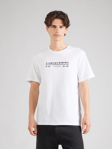 Calvin Klein Jeans Tričko – bílá: přední strana