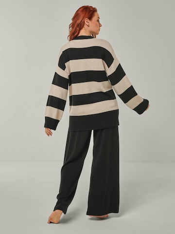 YOU LOOK PERFECT Huispak 'LOUNGEWEAR SET  - Pullover Felia & Pants Frida' in Zwart