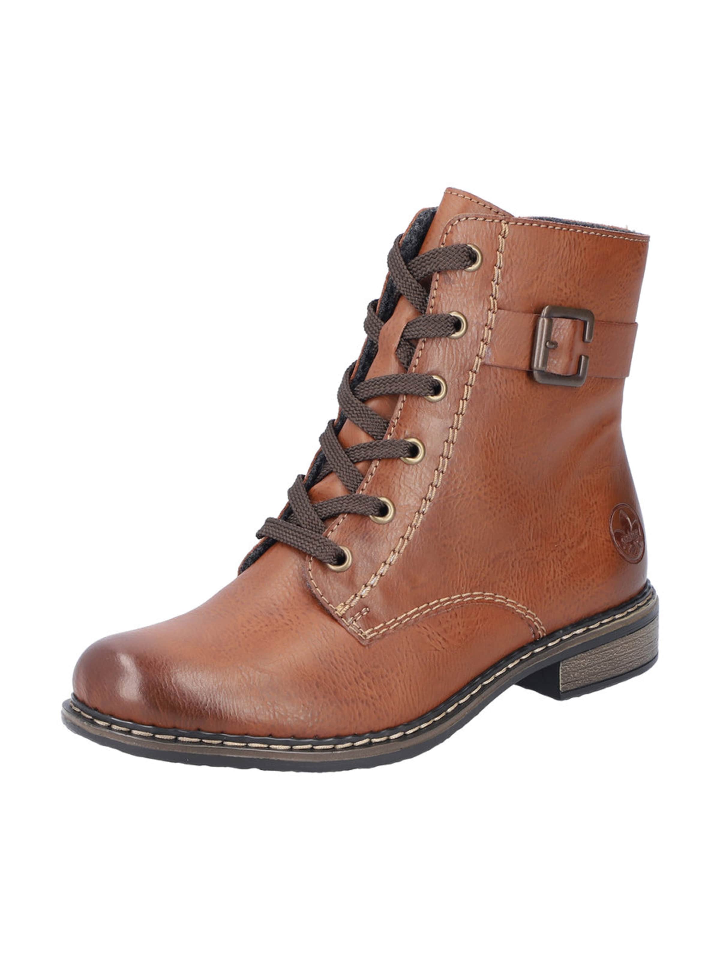 Bottines à lacets Rieker en marron : devant