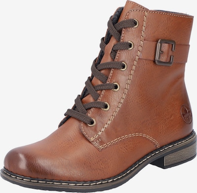 Ghete cu șireturi Rieker pe maro coniac, Vizualizare produs