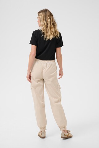 Loosefit Pantalon cargo 'Otilie' Cream en beige